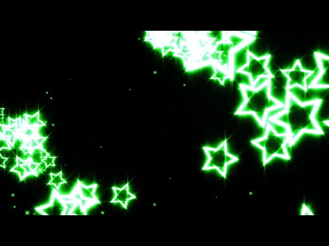 緑の星が輝くループ素材