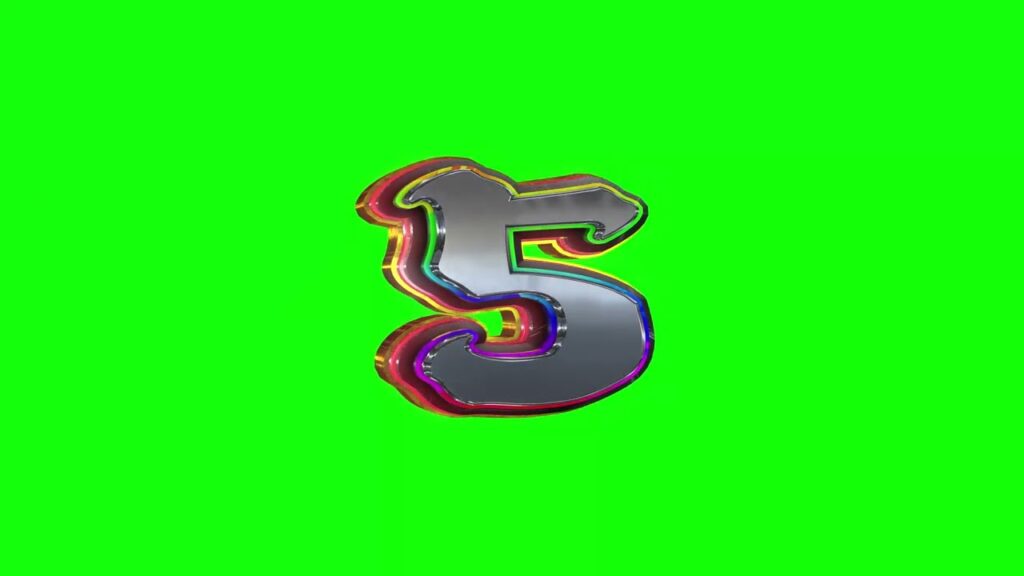 数字「5」の立体テキスト素材