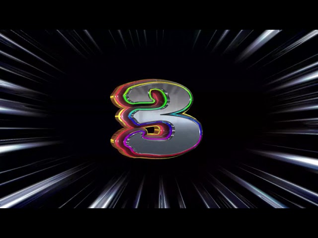 数字「3」の立体テキスト素材