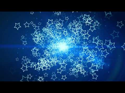 青い星が輝くループ素材